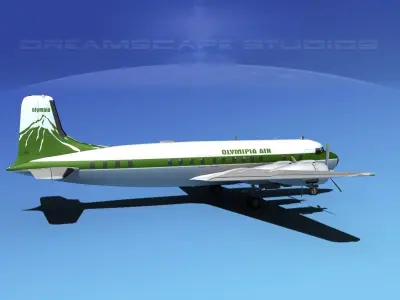 Douglas DC-7B Olympia Air 3D model