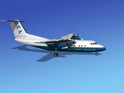 Dehavilland DHC-7 Blue Ridge American 3D model