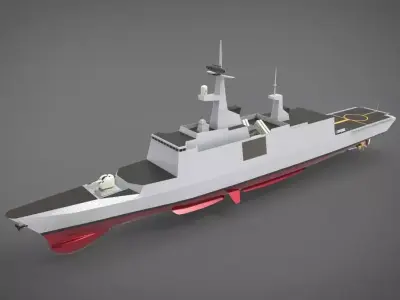 la fayette class frigate 3D model