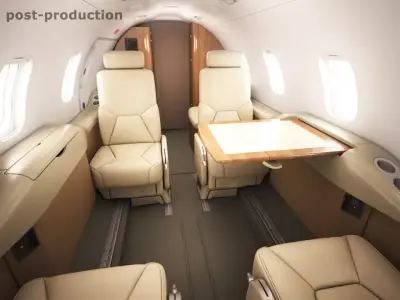 Learjet 31 cabin - interior 3D model