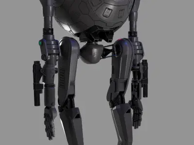 CicleHead Robot Low-poly 3D model