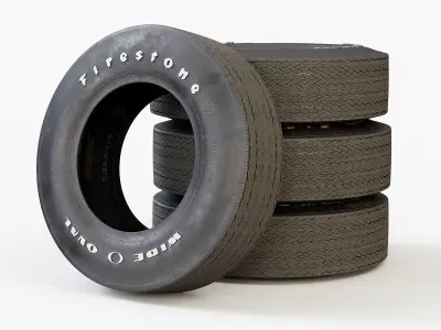 Firestone F70 Classic Car Tyre 3D model