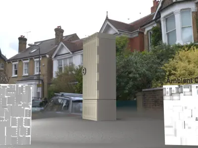 Electrical Distribution Cabinet 168 Low-poly 3D model