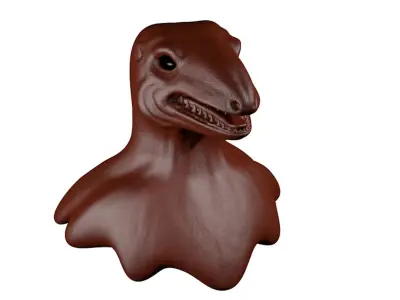Drack chocolate dinosaur head 3D model