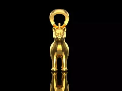 cat pendant free Free 3D print model