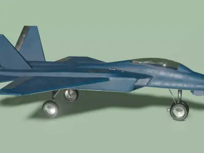 Jet F23 Low-poly 3D model