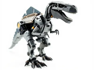 RoboDino Model Pack with Articulated Joints Low-poly 3D model