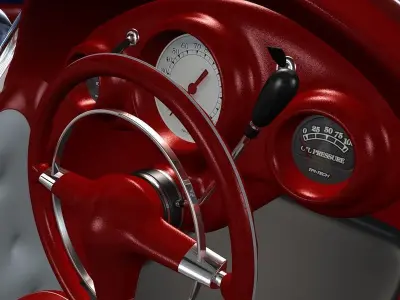 Cartoon spaceship in 3D format 3D model