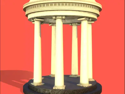 PBR Bandstand Low-poly 3D model