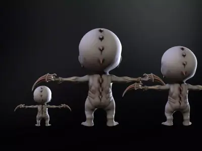 ChibiMonster3Pack2 Low-poly 3D model