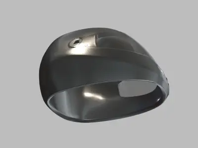 Superbike Helmet Low Poly PBR Realistic Low-poly 3D model