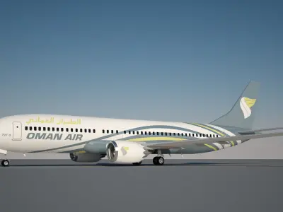 Oman Air Boeing 737 max 8 3D model