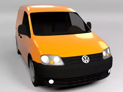 VW VOLKSWAGEN CADDY 2005 LOWPOLY Low-poly 3D model