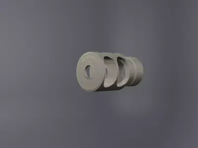 DTK-2 Zenit Muzzle Brake Compensator Low-poly 3D model