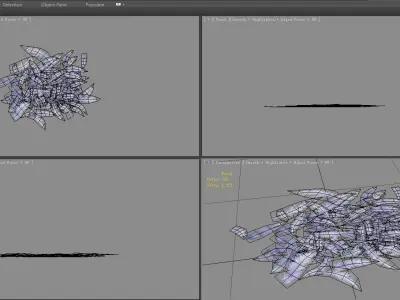 Cartoon bird feathers Low-poly 3D model