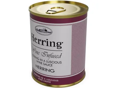 Herrings and herring products Herring in Wine Sauce Low-poly 3D model