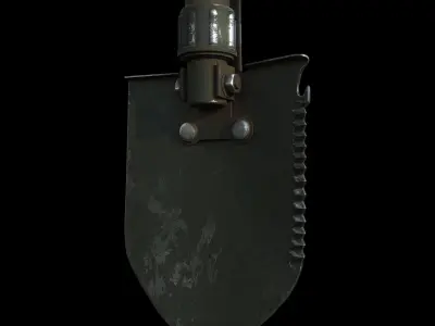 Military Shovel Free low-poly 3D model