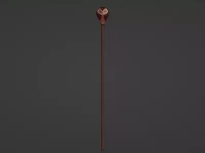 Owlbert Staff Form Free low-poly 3D model
