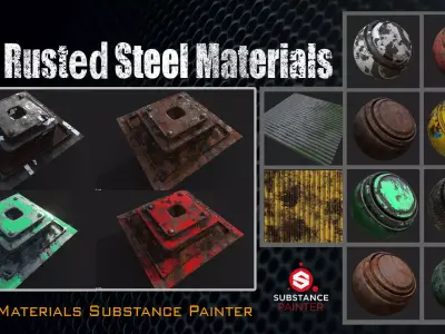 10 Rusted Steel Materials Texture