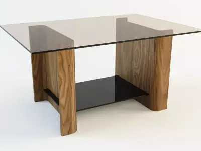 3D Model Coffee Table set Low-poly 3D model