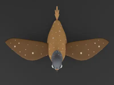Rigged Cartoon Quail  Low Poly 3D Model Low-poly 3D model