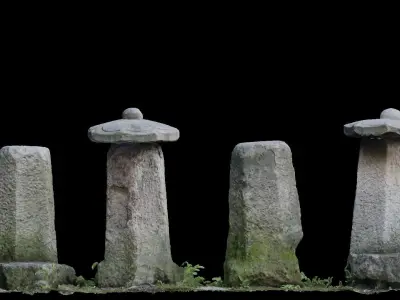 Monument group of stones 3D model
