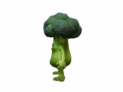 3d Broccoli Monster Cartoon High Render 3D model