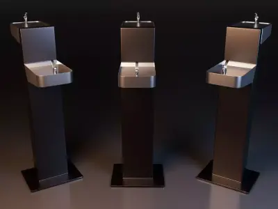 Drinking Fountain Low-poly 3D model