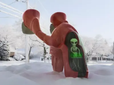 Alien Spaceship 3D model