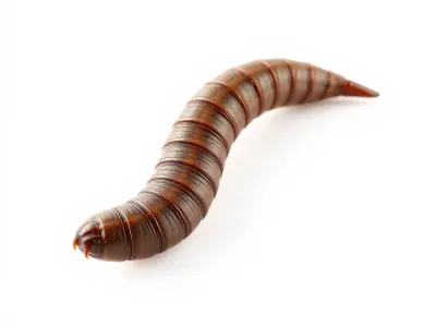 Realistic Insect Larva Model Pack Low-poly 3D model