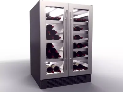 3D Wine Fridge  Free low-poly 3D model
