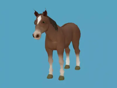 horse lowpoly 3d model 3D model