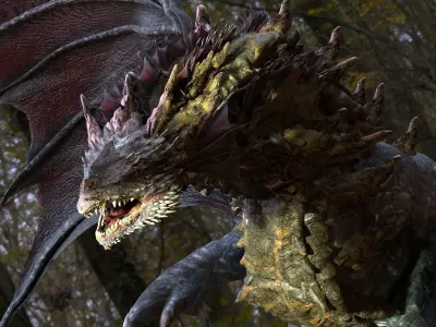 Forrest Dragon shaman 3D model