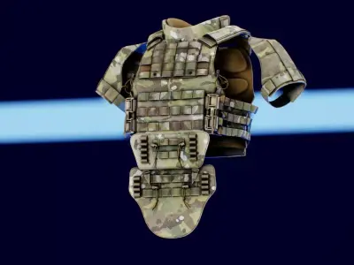 TYR TACTICAL MALE PICO MVW DSX PLATE CARRIER Low-poly 3D model