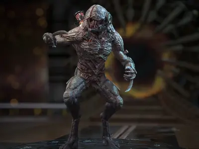 Biochemical Monster 2 Low-poly 3D model