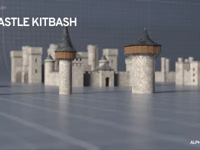 Castle Kitbash 3D model