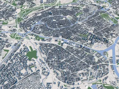 Strasbourg City France 3D model