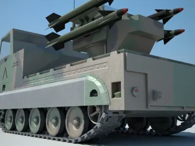 M48 Chapparal Low-poly 3D model