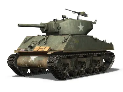 M4A3E2 - Sherman Jumbo - Blue Eyes 3D model
