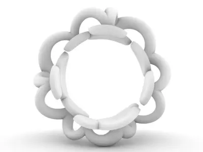 watching a fly over water Ring 3D print model