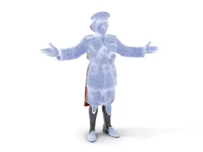 Soviet Military Officer Rigged and Animated for D Games and C... Low-poly 3D model