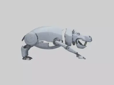 Robot version of a robot hippopotamus model 3D model