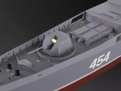 Admiral Gorshkov-class Frigate Project 22350 3D model