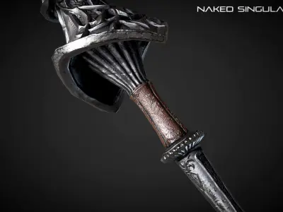 Royal Lance - Medieval dark fantasy weapon Low-poly 3D model