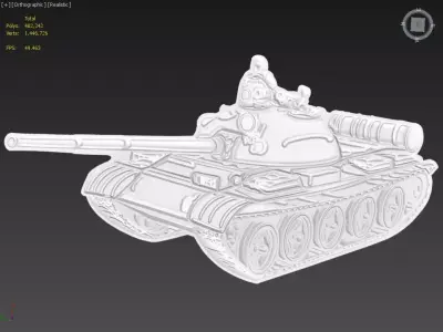 Tank V2 Suitable for embossing Hot Foil Technique 3D model