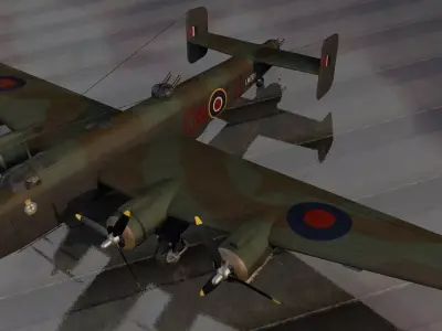 Handley Page Halifax Mk-3 3D model