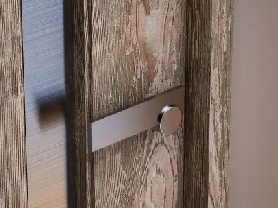 Door 5 wooden 3D model