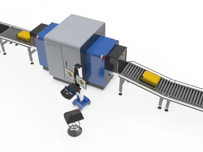 Airport Baggage Scanner X Ray Point 3D model