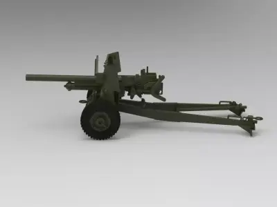 Ordnance Quick-Firing 17 anti-tank gun 3D model