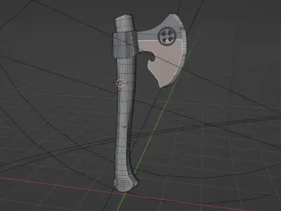 Axe Weapon melee For Blender Buy Now  3D model